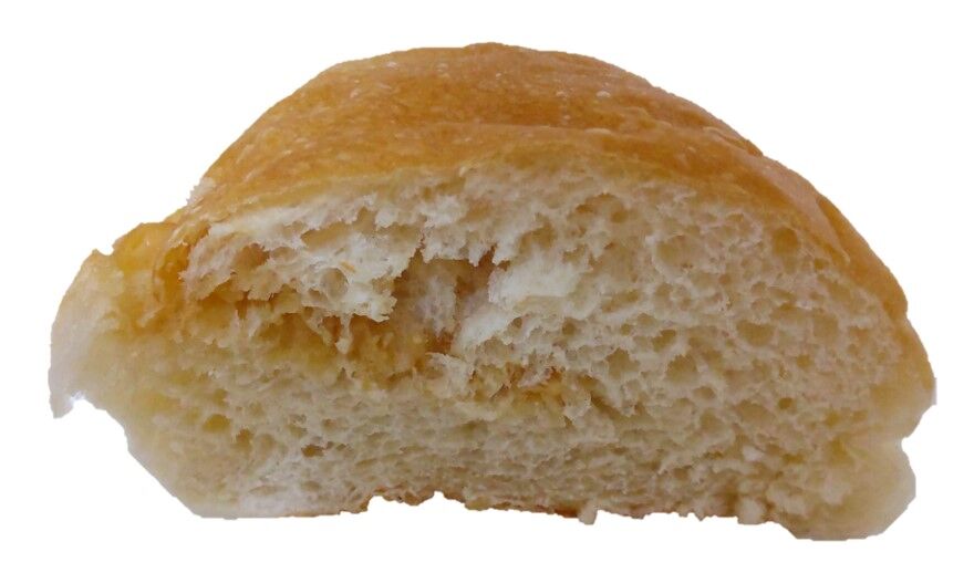 パン屋のオヤジのピーナッツクリームコッペの断面写真