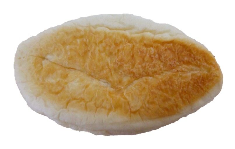 パン屋のオヤジのピーナッツクリームコッペを裏から見た写真