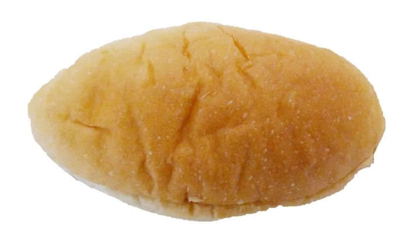 パン屋のオヤジのピーナッツクリームコッペを上から見た写真