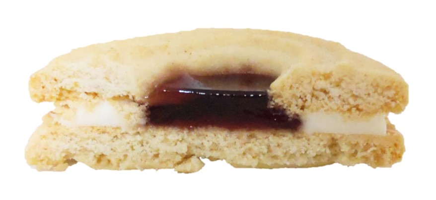 カッフェレプ ラズベリー風味クッキーの断面写真