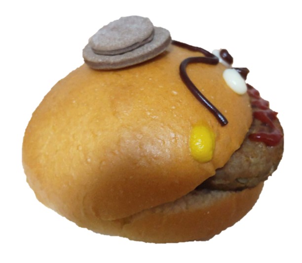 横浜アンパンマンこどもミュージアムにあるジャムおじさんのパン工場で購入したハンバーガーキットを横から見た写真