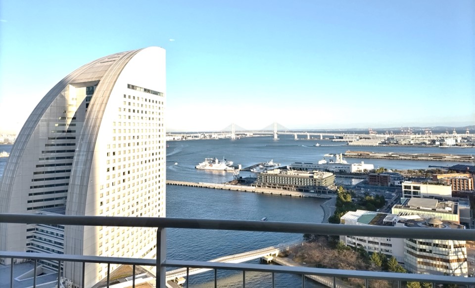 横浜ベイホテル東急の部屋からの景色の写真