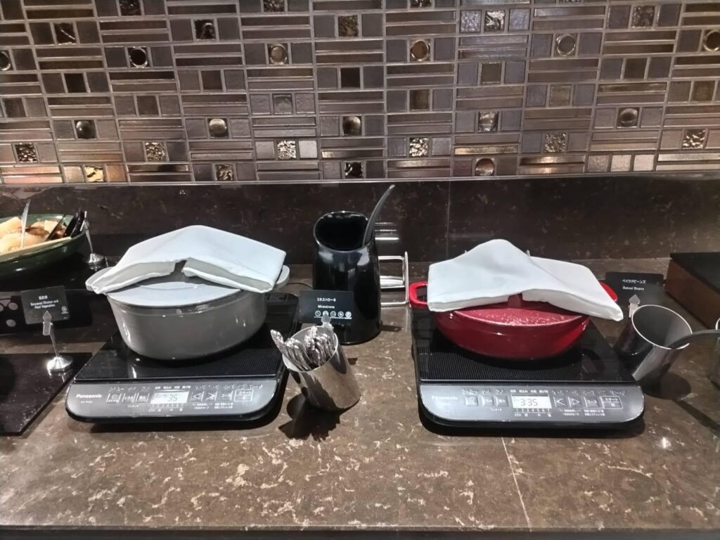 ヒルトン横浜のエグゼクティブラウンジの朝食メニューの写真''
