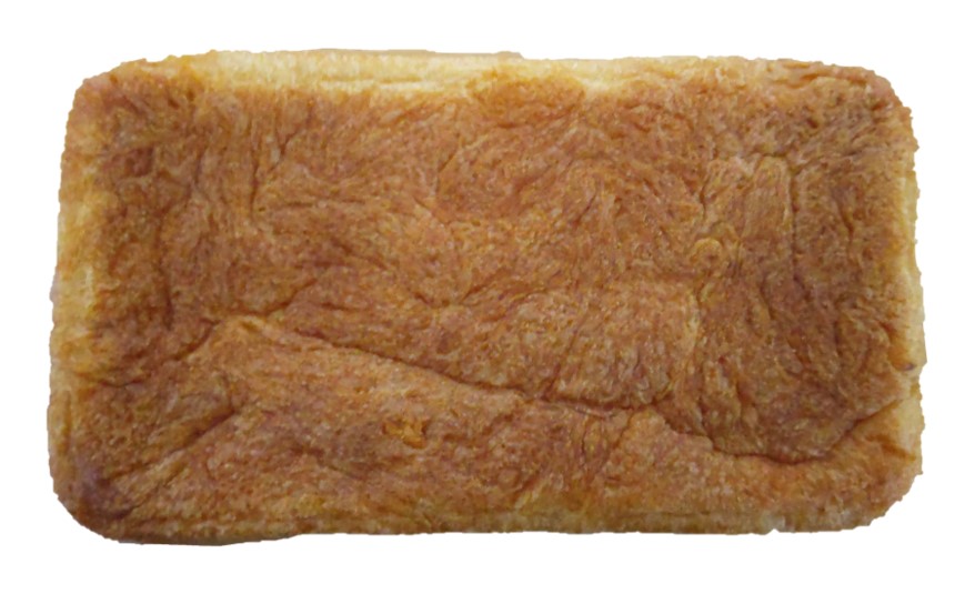 ジュウニブン食パンを裏から見た写真